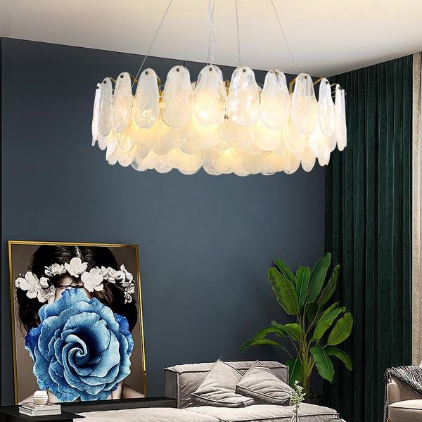 

chandeliers art deco led glass iron gold oval round chandelier lighting lustre suspension luminaire lampen for dinning room