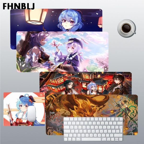 

mouse pads & wrist rests fhnblj ganyu genshin impact large/small pad to game for office long table mat kawaii desk teen girls bedroom