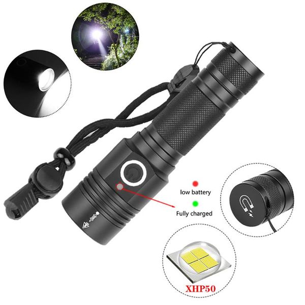 

super powerful led xhp50 tactical usb rechargeable waterproof light bright lantern camping bike lights