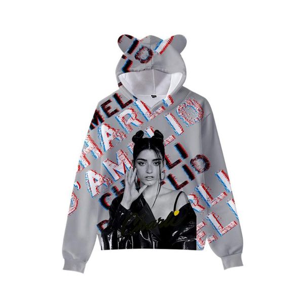 

women's hoodies & sweatshirts 3d print charli d'amelio boys/girls cat ears hip hop kids hooded autumn winter damelio merch, Black