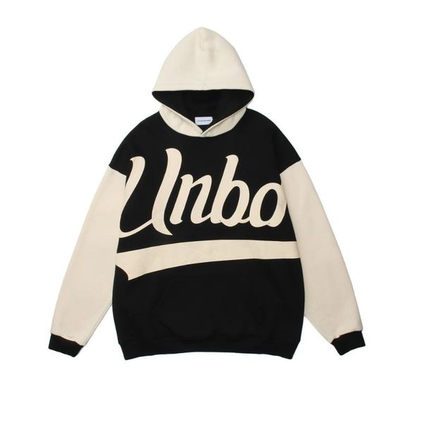 

men's hoodies & sweatshirts eukaaru letter print thick hoodie men fashion streetwear sweatshirt mens vintage boys hip hop pullover over, Black