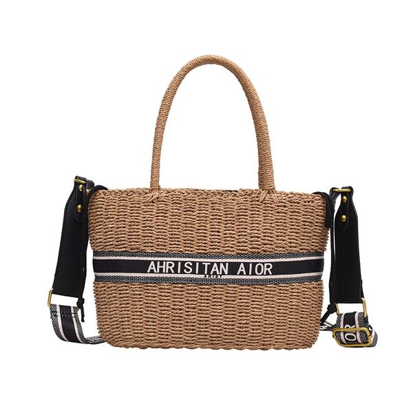 

70% off factory store beach straw bag 2021 summer leisure child and mother portable messenger fashion tote shoulder bag