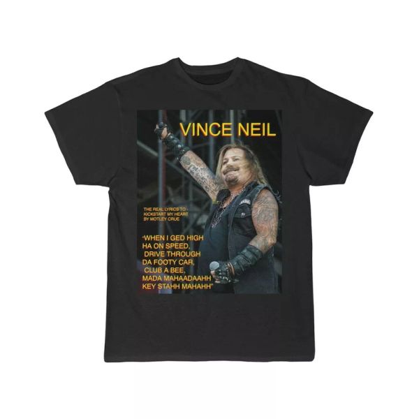 

vince neil the real lyrics to kickstart my heart short sleeve tee, White;black