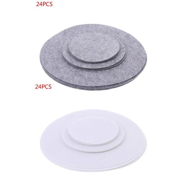 

set of 24 soft felt plate dividers 3 sizes pan separator pads cookware bakeware pot stacking protectors dish scratch mats &