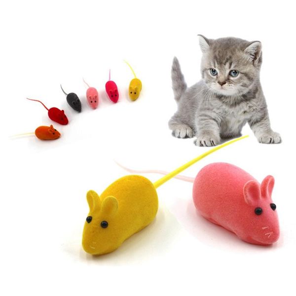 

cat toys 3pcs random color mice realistic small mouse squeaky rat toy kitten bite scratch dorakitten