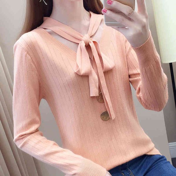 

women's sweaters shintimes autumn winter korean knit women clothes long sleeve sweater lace up bow soft woman jumper pull femme fv, White;black