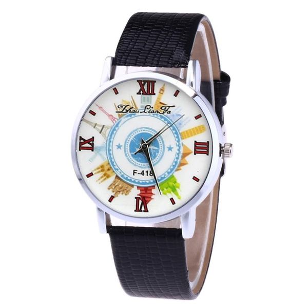 

wristwatches couple watches round dial casual quartz watch for women men fashion accessories ll@17, Slivery;brown