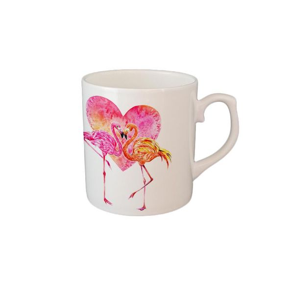 

mugs flamingo bone china cup couple ceramic mug pink lovers milk coffee 2345
