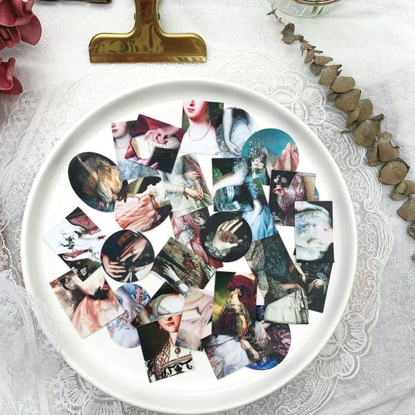 

gift wrap vintage nobility beaty girls stickers travel journal craft paper scrapbooking diary tn decorative