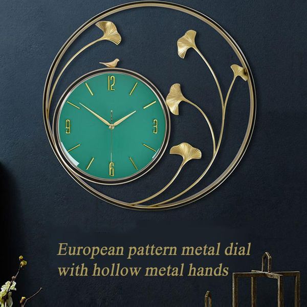 

wall clock transparent mute brass retro timepiece home living room craft decorations hanging clocks