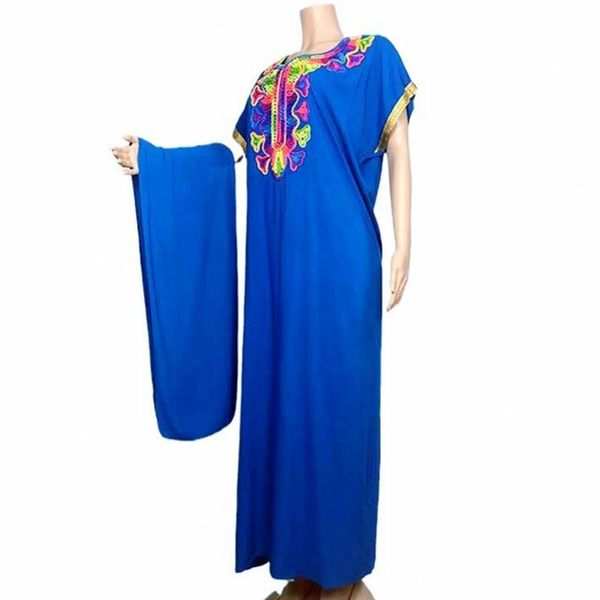 

ethnic clothing 2021 summer african dresses for women fashion lady elegant abaya dress africa embroidery long maxi and scarf, Red