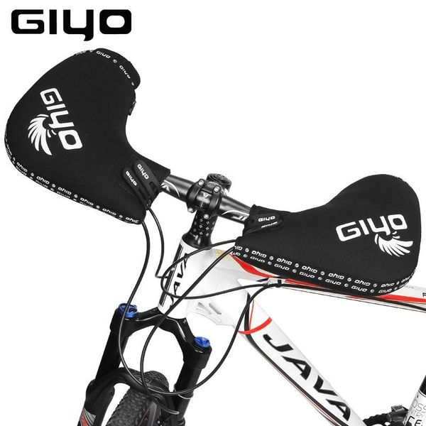 

cycling gloves giyo mtb road bike handlebar men women flat drop bar hand muffs mittens winter bicycle, Black