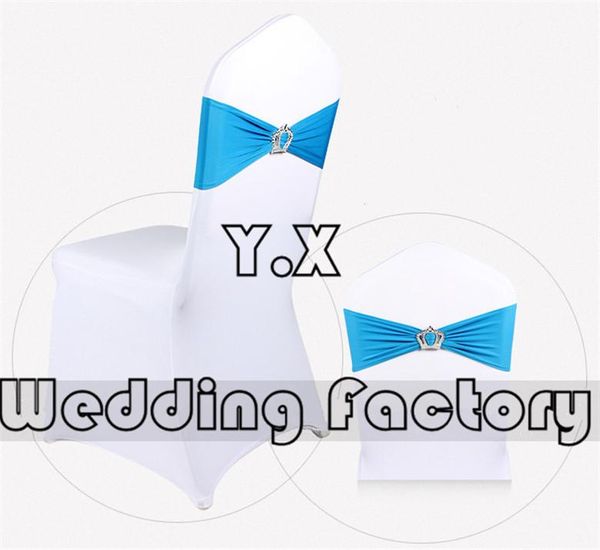 

chair covers wholesale price 50pcs white lycra spandex cover with crown buckle band