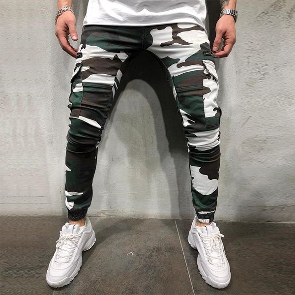 

men's pants mjartoria 2021 mens jogger autumn pencil harem men camouflage military loose comfortable cargo trousers camo joggers, Black