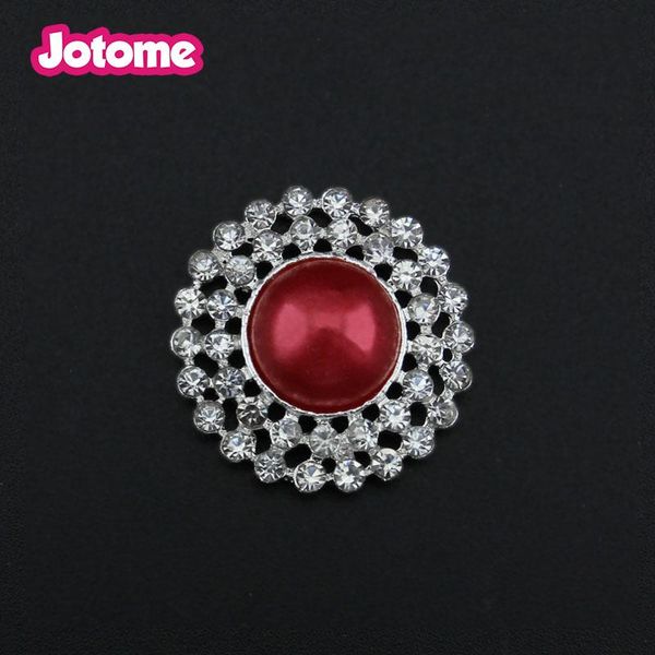 

pins, brooches fashion 20mm flat back rhinestone pearl button mix up color, Gray