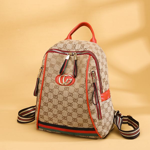 

new fashion versatile women's leisure large capacity canvas backpack schoolbag purses sale