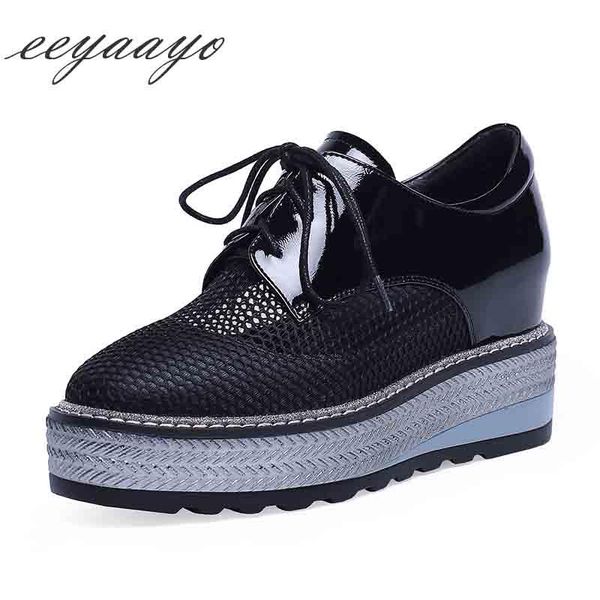 

dress shoes 2021 genuine leather women pumps increased internal heel lace-up fashion casual platform black cow
