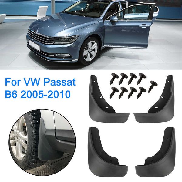 Para vw passat b6 2005-2010 carro lama flaps flap de lama 4 pcs dianteiro frontal pára-choque de pára-lamas splash guardas