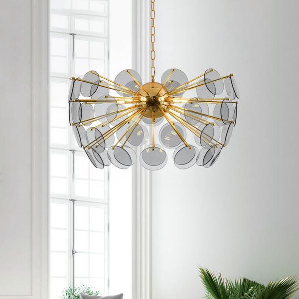 

pendant lamps postmodern light luxury chandelier creative glass dandelion model room living dining bedroom lamp