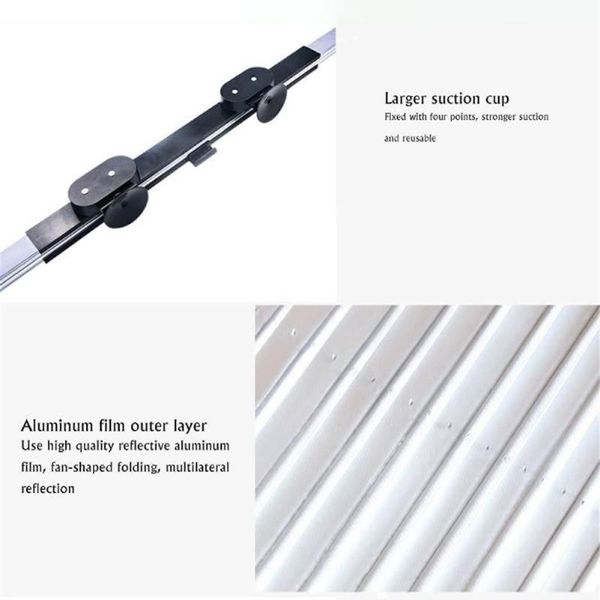 

aluminum foil cover folding front metalic retractable sun shade window car sunshade