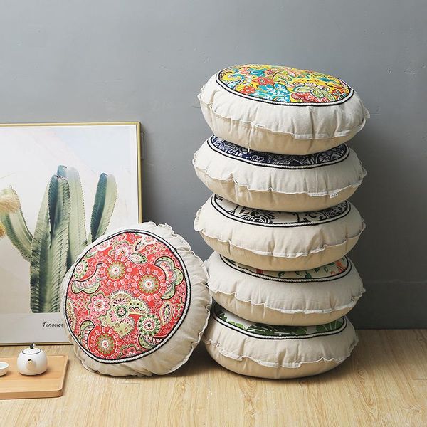 

cushion/decorative pillow european pastoral floral cushion linen chair sofa modern home decor round bohemian drop