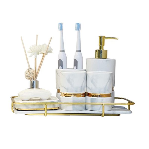 

modern simple bathroom set light luxury creative brushing mouth mug shower gel shampoo storage bottle soap dish bath accessory