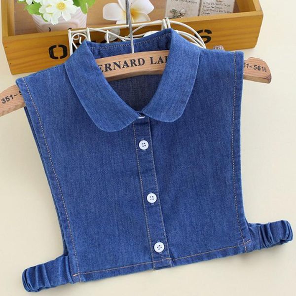

blouse children's fit 3-10years child embroidery cat fake shirt collar cotton denim boy girl baby decoration women's blouses & shi, White