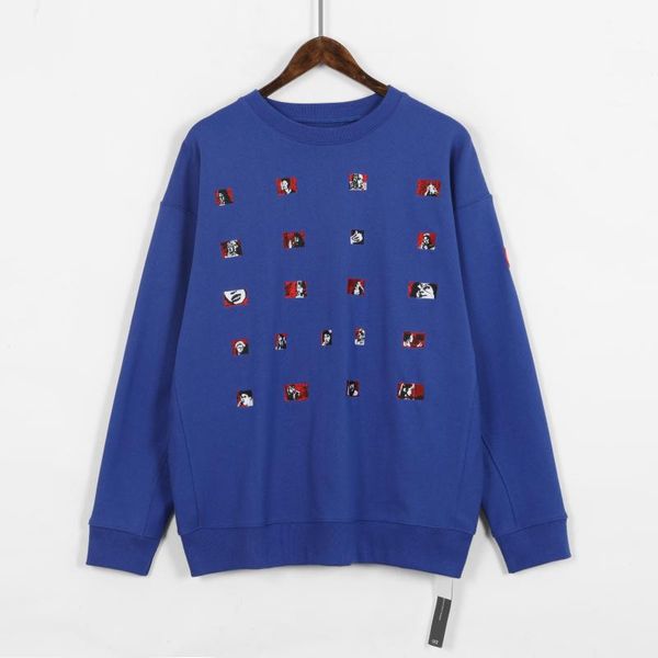 

men's hoodies & sweatshirts 1:1 version cavempt c.e embroidery o-neck sweatshirt men women couple cotton hoodie high street hip hop cas, Black