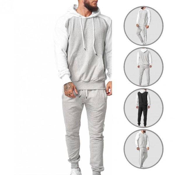 

men's suits & blazers casual stylish drawstring men sports suit loose pants long for outdoor, White;black