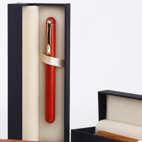 

manual wooden fountain pen natural color iraurita nib metal clip for business and school as luxury gift set pens