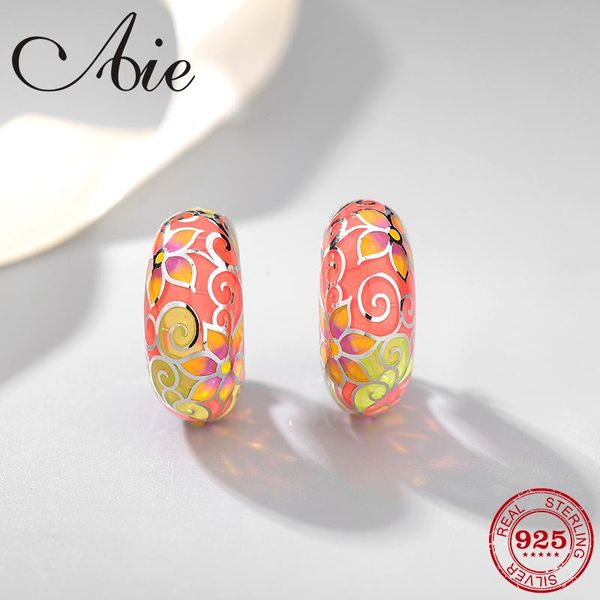 

dangle & chandelier fashion like dream fairy tale flower pattern 925 sterling silver diy pink enamel fine earrings party jewelry