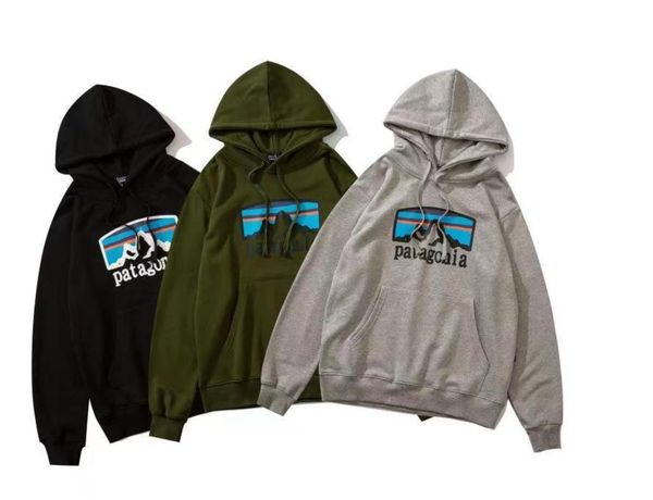 

autumn patagonia women mens hoodies long sleeve hooded casual sweatshirt clothing top, Black