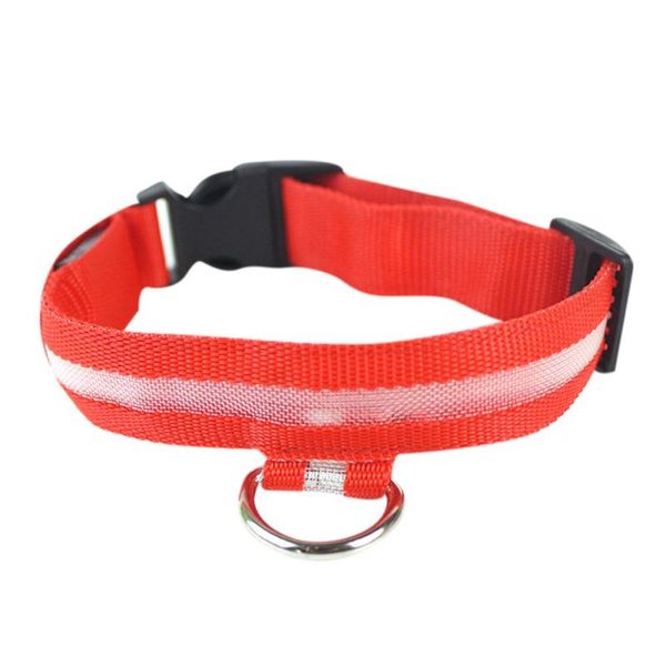 

dog collars & leashes pet waterproof adjustable led light collar 210mahÂ·*
