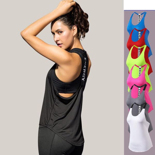 

women's tanks & camis womens racer back fitness tank ladies running vest sports jogging gym shirt, White