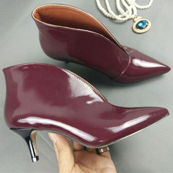 

dress shoes weiqiaona 2021 women for casual pumps short boots high heels pointed v-mouths ladies ol daily, Black