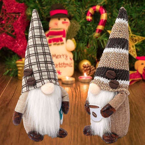 

qiaoding new standing lattice knitted hat doll creative santa decoration gift