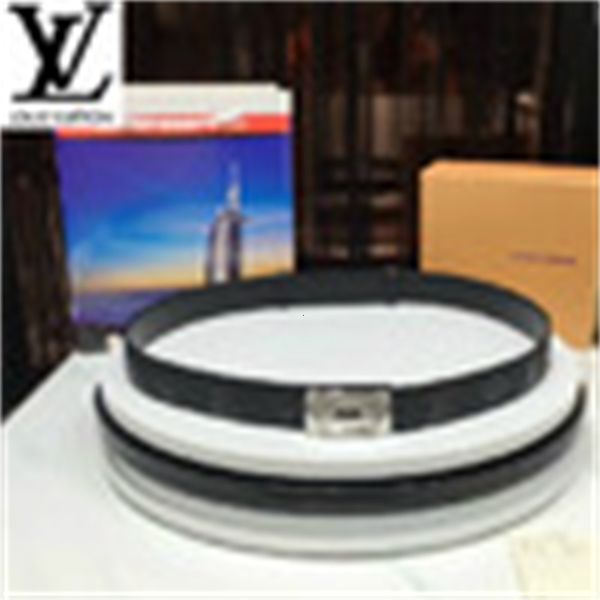 

brand designer luxury belt double-sided vintage printing original leather universal authentic official mens belts for men women belt with bo, Silver