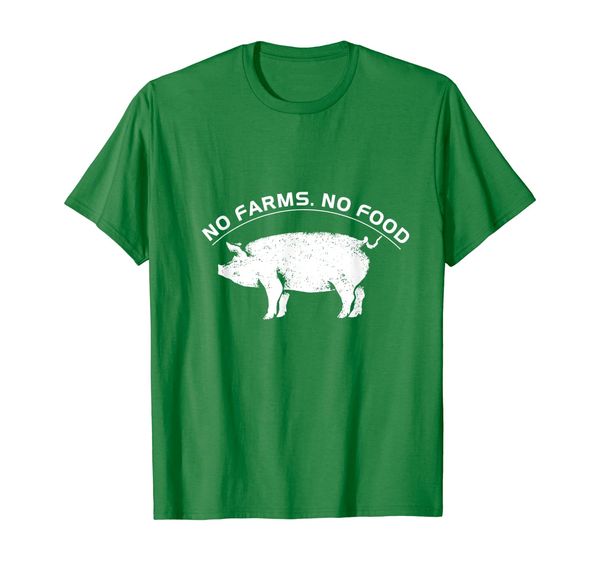 

no farms no food t-shirt support local farmers pig tee, White;black