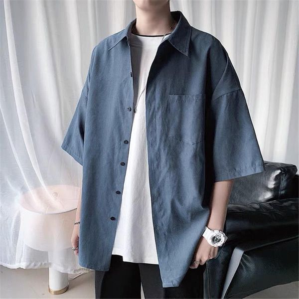 

men's casual shirts summer short sleeve men fashion shirt homme hip hop male harajuku streetwear punk funny blouse, White;black