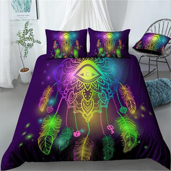 

bedding sets 2/3pcs dream catcher set duvet cover and pillow case eu/us/au single twin full  king size