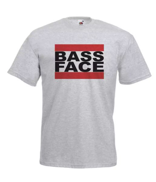 

bass face xmas gift idea mens women t shirts multi-color s-2xl, White;black