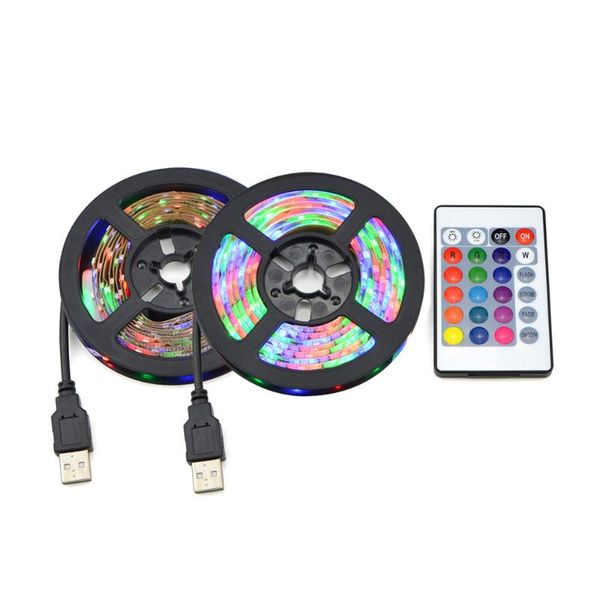 

book lights dc 5v usb 2835 led rgb strip lamp light bulb tv background decor lighting ribbon desk tape strings 1m 2m 3m 4m 5m