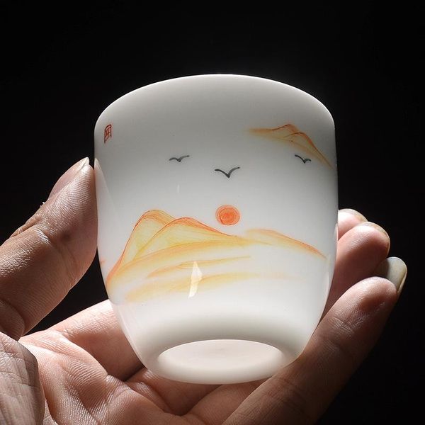 

cups & saucers hand-painted ceramic whiteware cup master single tea set teacup