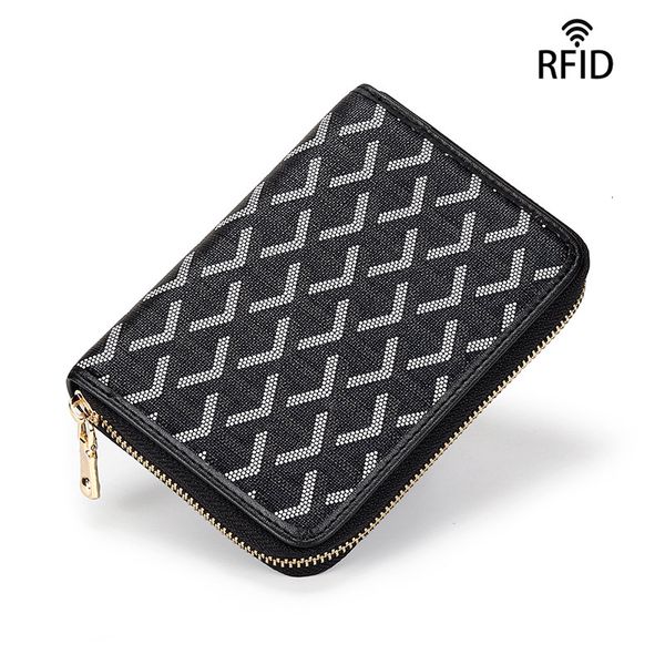 

wallet orchestra card package rfid creative fashion anti-unomagnetic large capacity multi-card set anti-scan passport tide, Red;black