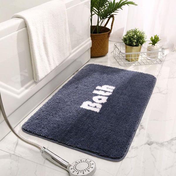 

bath mats yla letter pattern home bathroom mat non-slip carpet plush toilet shower room absorbent door el bathtub rug