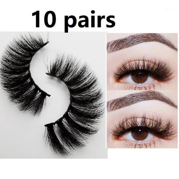 

wholesale 10 pairs false eyelashes 3d mink thick eyelash natural cross lashes makeup tools maquiagem cruelty tslm21