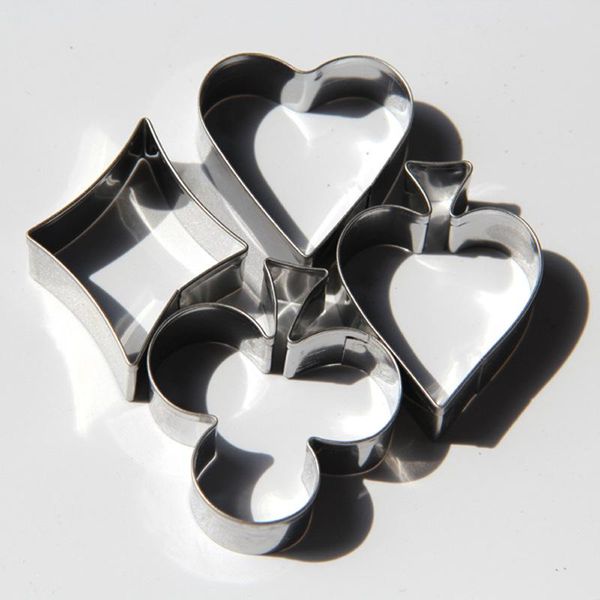 

baking & pastry tools 4pcs poker cookie mold 3d heart stainless steel cake mould fondant bread cutter kitchen