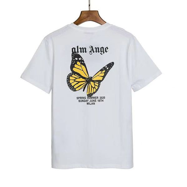 

Angel logo T shirt butterfly letter print loose style short sleeve. Unisex, black and white, size: S-2XL, accept a large number of wholesale, White;black