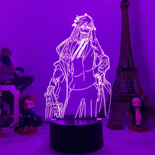

night lights 3d led lamp anime black butler figure light for room decoration kids child birthday gift table desk nightlight