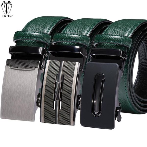 

belts designer green genuine leather mens 50 kinds automatic buckles waistband ratchet strap for male dress jeans formal casual, Black;brown